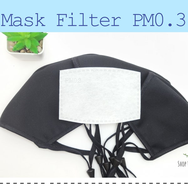 Mask Filter HEPA Filters  / 3 Layers / PM0.3 Filters for Face Masks.