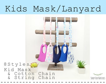 MASK+LANYARD SET - Mask+Lanyard / Soft face mask / kids / toddler mask lanyards / kids friendly mask lanyards