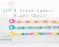 Pastel Eyeglass Chain Lanyard with Colorful Clip, 22”