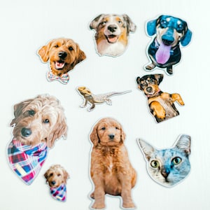 Custom Pet Magnets | Cute Animal Magnets | Decorative Magnets | Dog Cat Lover Gifts | Fridge Magnet | Holiday Christmas Gift for Pet Lovers