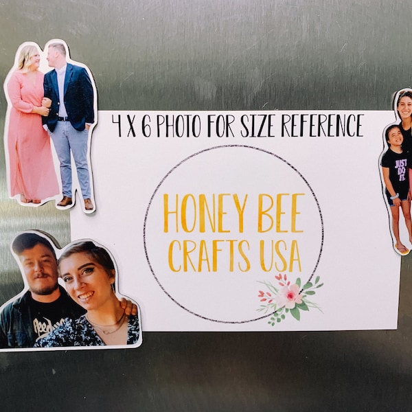 Custom Photo Magnets, Cute People Magnets, Decorative Family Magnet, Handmade Personalized Picture Magnets for Holidays and Christmas