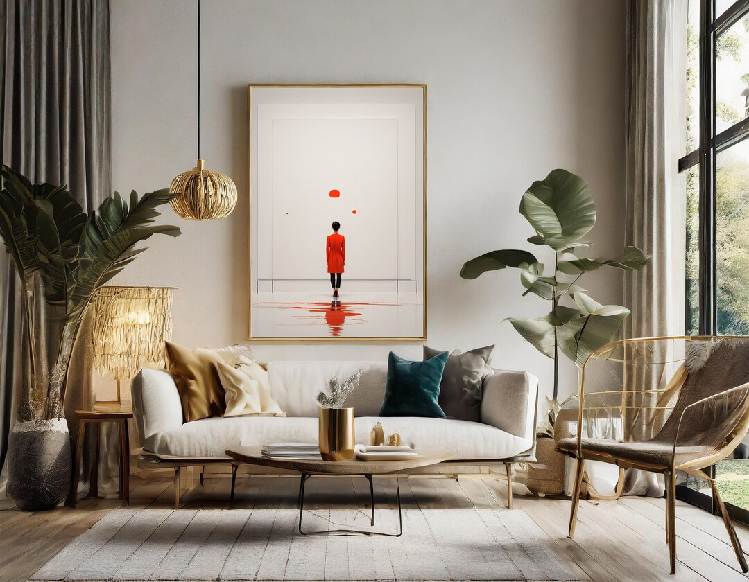 Beautiful Fine Art Living Room Modern Home Decor Minimalist Theme ...