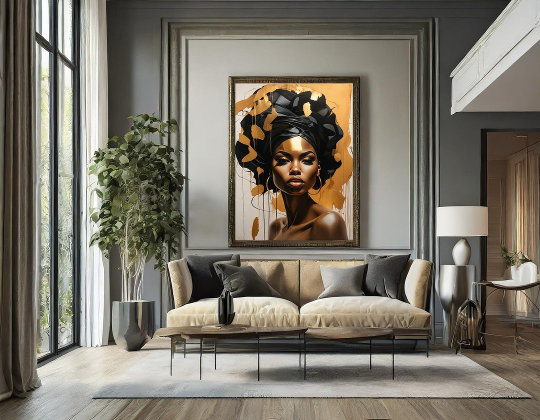 Unique Wall Art Contemporary Style Luxurious Theme Canvas Print One-of ...