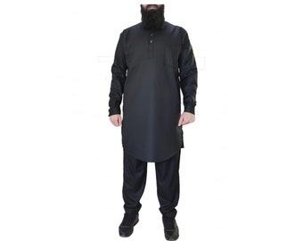 Afghan Suit 2 Piece Set For Men | Long Sleeve Thobes | Islamic Men Wear | Muslim Long Kurta | Gift For Men, Dad, Him