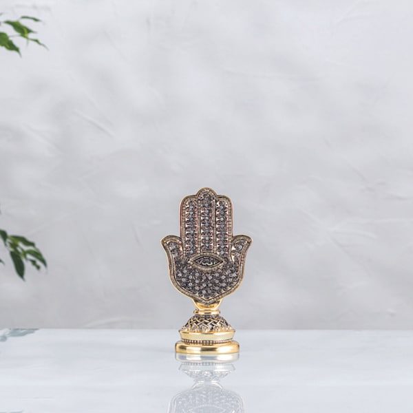 Figurine manuscrite main de Fatima Asmaul Husna, réplique Hamsa pour décoration de maison de table musulmane