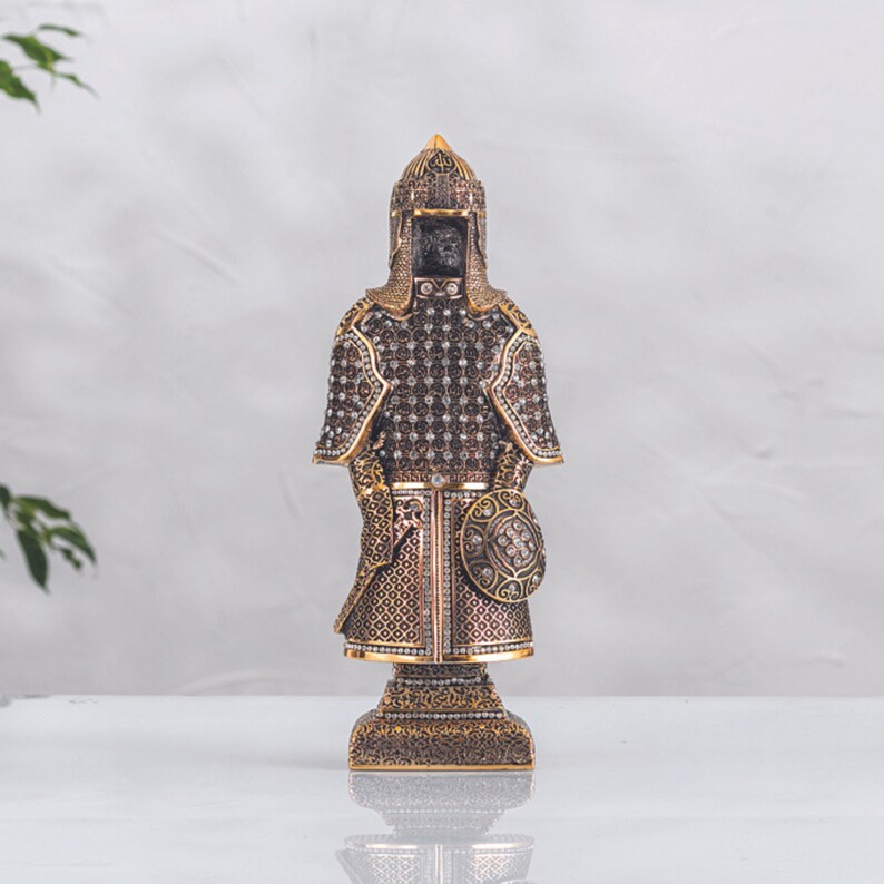 Muslim Armored Warrior Statue Islamic Figurine for Table Etsy