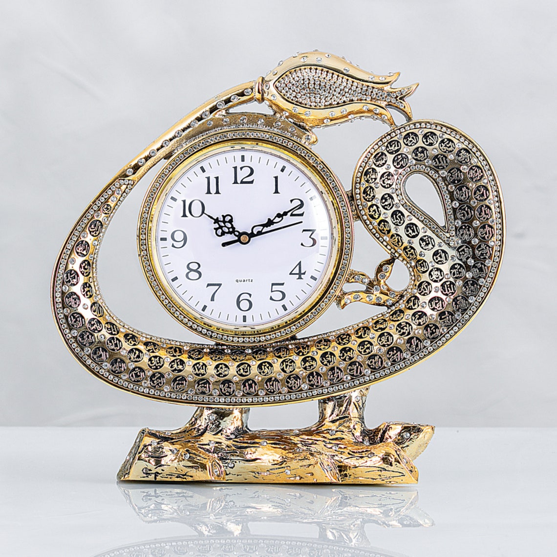 Asmaul Husna Embroidered Islamic Table Clock for Desk - Etsy