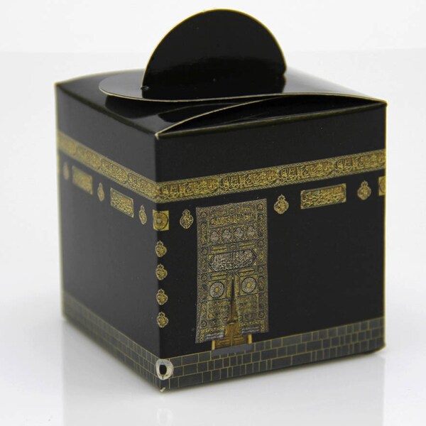 Kaaba Pattern Islamic Party Favor Box  | Islamic Candy Boxes | Islamic Party Gift Box | Wedding Favor Box | Party Favor Box | Ameen Gift Box