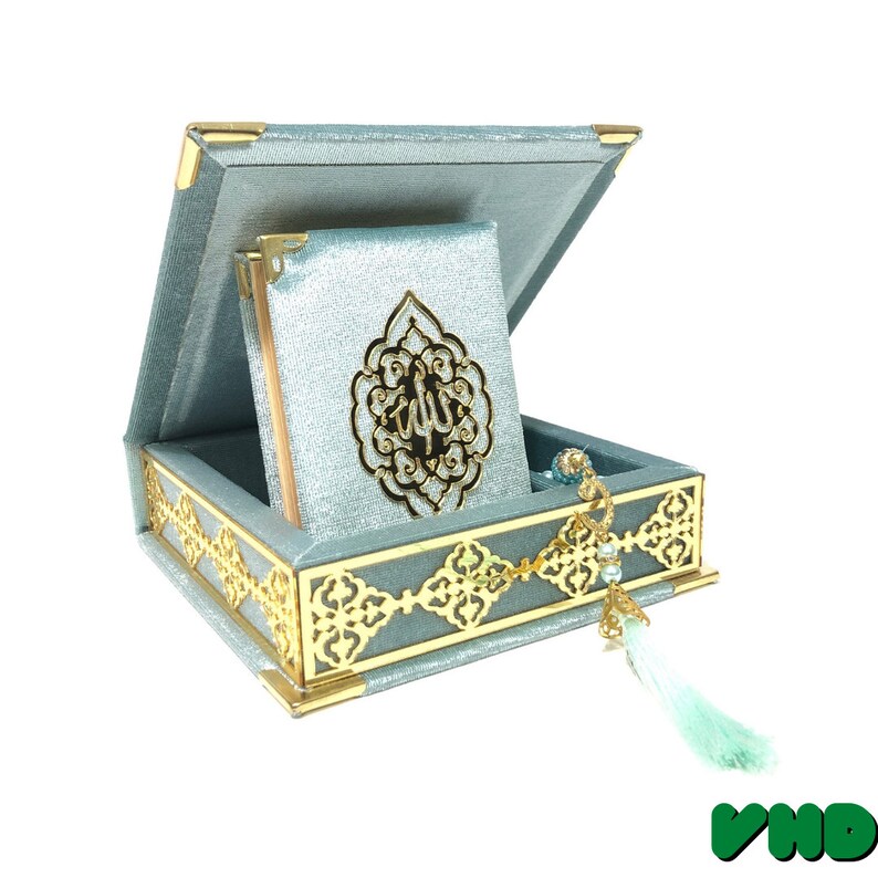 Velvet Quran Tasbeeh Islamic Gift Set Quran Gift Box Etsy