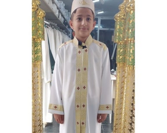 Muslim Jubba For Boy's | Islamic Prayer Jubbah | Thawb, Thobe For Kid | Galabia For Children | Quran Graduation Gift