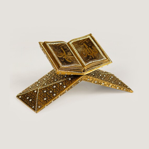 Quran Lectern Figurine Islamic Statue for Table Desk Etsy