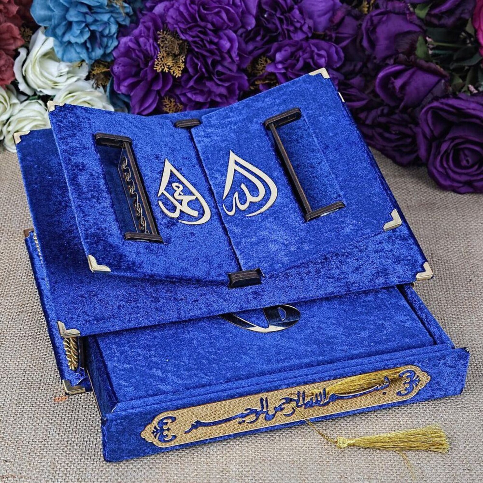 Quran Gift Set With Reading Stand for Muslims Lux Islamic Etsy