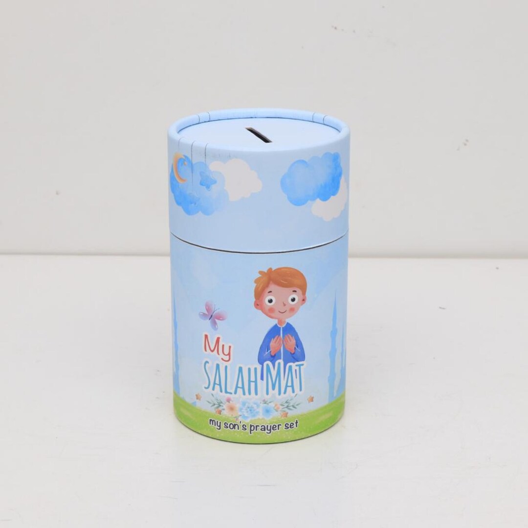 Islamic Prayer Set for Muslim Boy With Prayer Rug, Tasbih, and Money Box Etsy