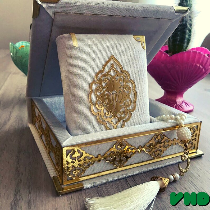 Velvet Quran Tasbeeh Islamic Gift Set Quran Gift Box Etsy