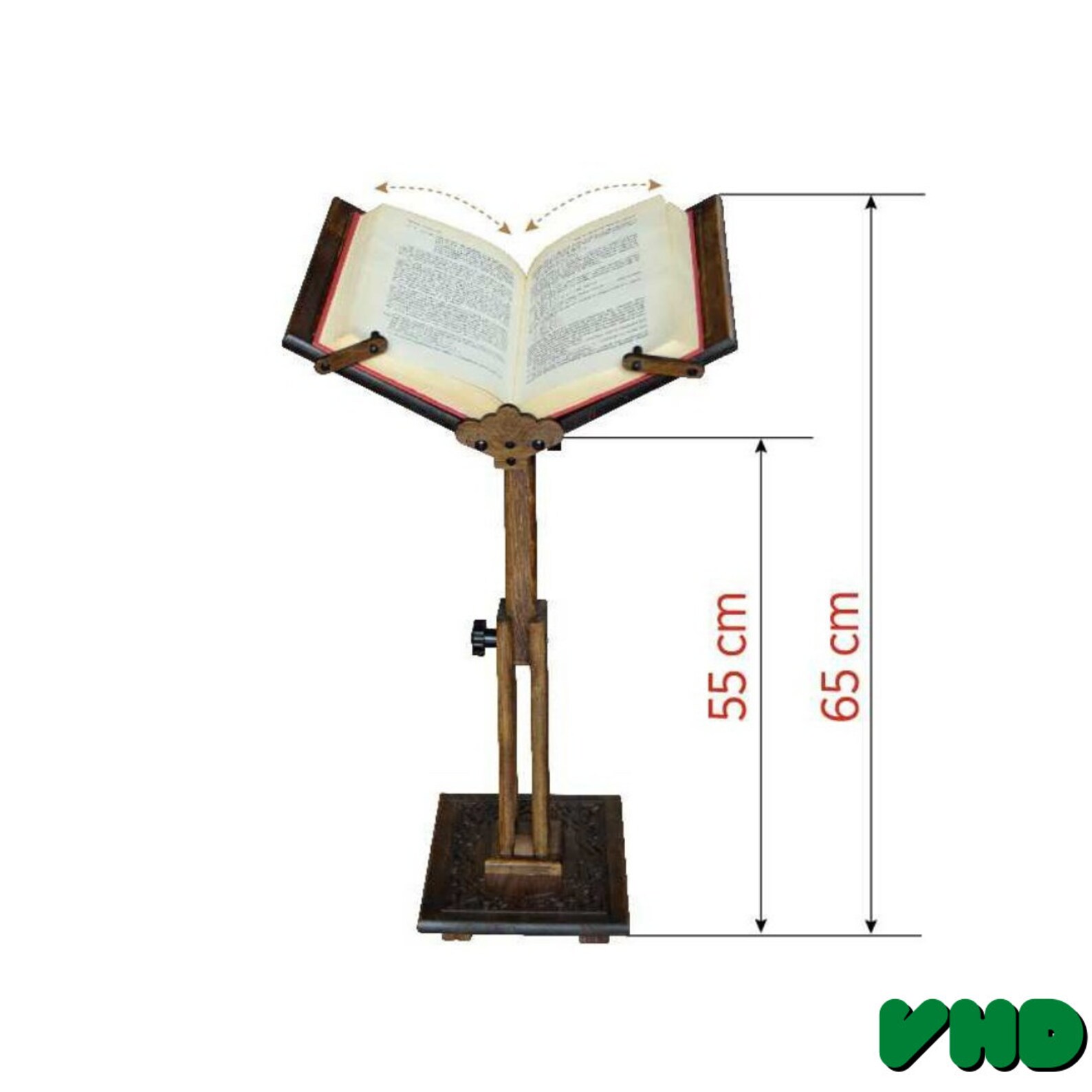 Adjustable Carved Wooden Book Stand Quran Bible Torah Etsy