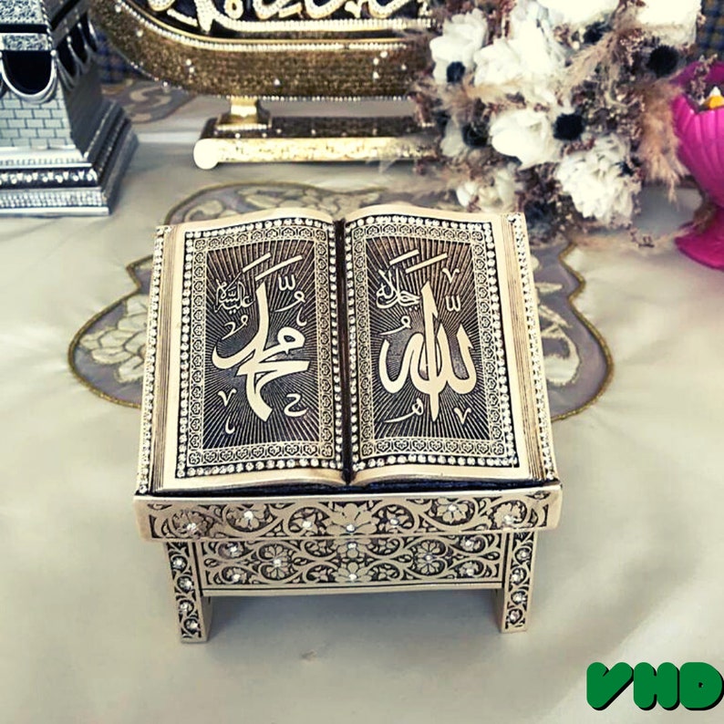 Art Collectibles Figurines Religious Figurine Holy Quran Lectern Figurine House Ornament Decorative Islamic Accessory Islamic Home Decor Islamic Gift