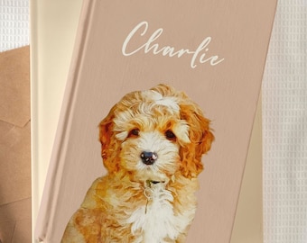 Custom Pet Portrait Notebook, Personalized Pet Journal, Pet Memory Book, Custom Pet Gift, Hardcover Pet Notebook, Unique Pet Keepsake
