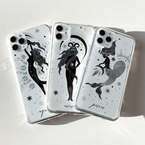 Personalised Zodiac Phone Case: Clear Astrology Star Sign Cover
