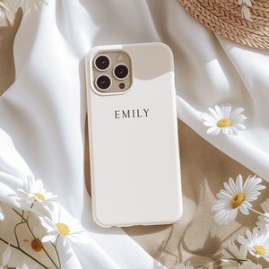 Personalized White Name Case For iPhone 15, 14, 13 Pro Max, Custom Phone Case For Samsung Galaxy S24, S23 Ultra, Pixel 7, MagSafe Case zdjęcie 1