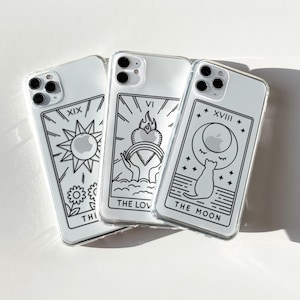 Coque Minimal Tarot Cards pour iPhone 15, 14, 13 Pro Max, coque de téléphone personnalisée pour Samsung Galaxy S23, S22 Ultra, coque MagSafe pour iPhone