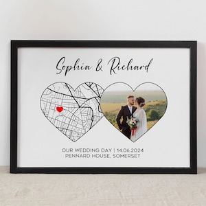 Personalisierte Herz Karte Druck, Geschenk für besondere Lage, Hochzeitstag, Verlobung Geschenk, Jahrestag Geschenk, Geschenk für Paar, Karte nach Kundenwunsch