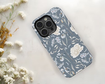 Winter Flowers Case For iPhone 15, 14, Pro Max, Protective Phone Case For Samsung Galaxy S23 Ultra, Pixel, MagSafe Case For iPhone
