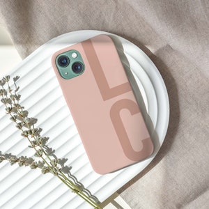 Personalised Blush Initials Phone Case: iPhone, Galaxy, Pixel