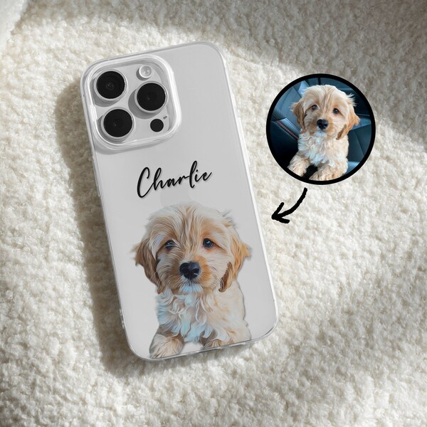 Custom Pet Clear Case For iPhone 15, 14, 13 Pro Max, Custom Dog Phone Case For Samsung Galaxy S24, S23 Ultra, Cat Case For iPhone, Pets Gift