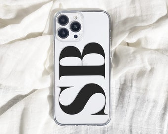 Personalised Initials Clear Phone Case: iPhone, Galaxy, MagSafe Compatible