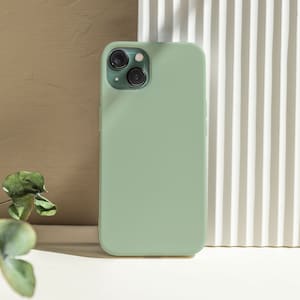 Dusty Green Case For iPhone 14, 13, Pro Max, Protective Phone Case For Samsung Galaxy S23, S22 Ultra, Pixel 7, 6, MagSafe Case For iPhone