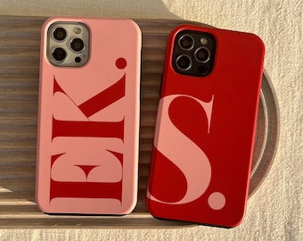 Funda personalizada para teléfono Blush: Inicial personalizada para iPhone, Galaxy y Pixel