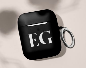 Personalised AirPods Case: Monogram Protective Cover, Gloss or Matte