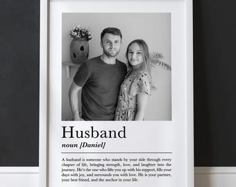 Personalised Husband Definition Photo Print, Anniversary Gift For Him