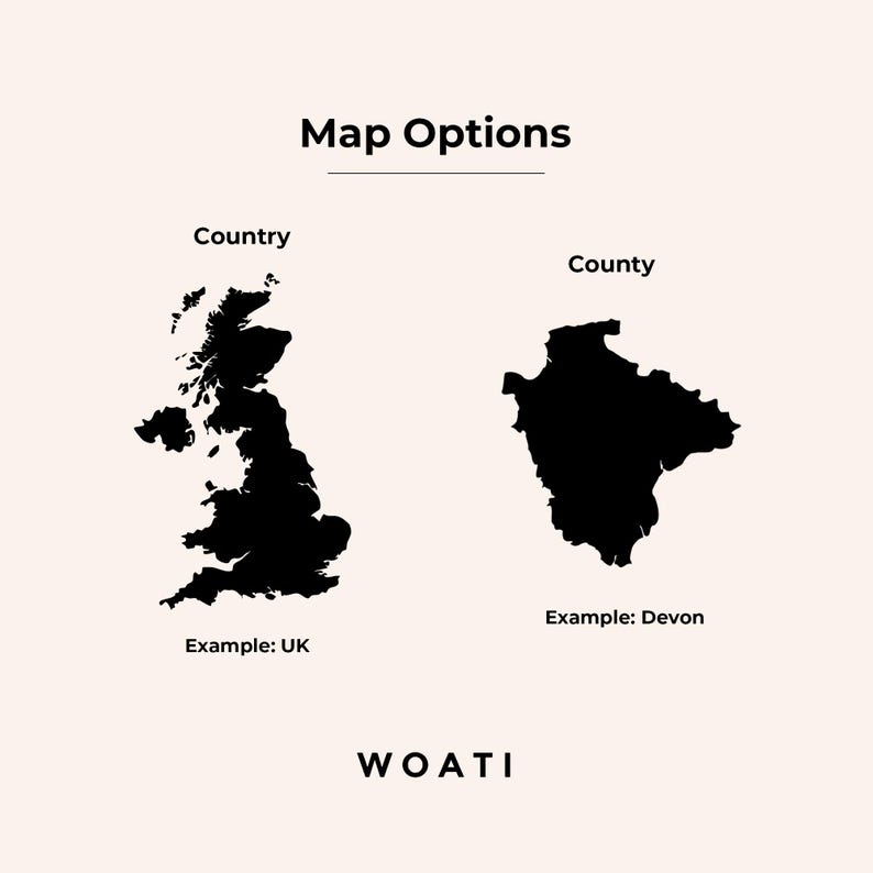 Personalised Gold Map Print: Engagement Location, Custom Map, A4 & A3 ...
