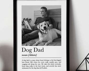 Personalised Dog Dad Photo Print: Custom Pet Owner Gift