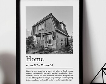 Personalised Home Definition Print: Custom Photo Family Gift