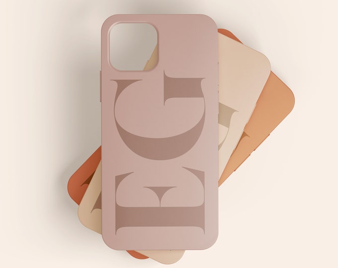 Personalised Initials iPhone Case: Custom Monogram, MagSafe Compatible