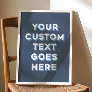 Custom Text Print, Personalised Quote Wall Art, Your Text Here, Create Your Own Print, Typography Art Print, Colourful Custom Quote