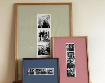 Personalised Photo Strip Print, Framed Wall Art, Custom Photo Booth