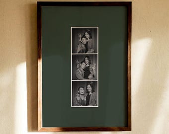 Personalised Photo Booth Strip, Framed Print, Custom Multi Photo Wall Art