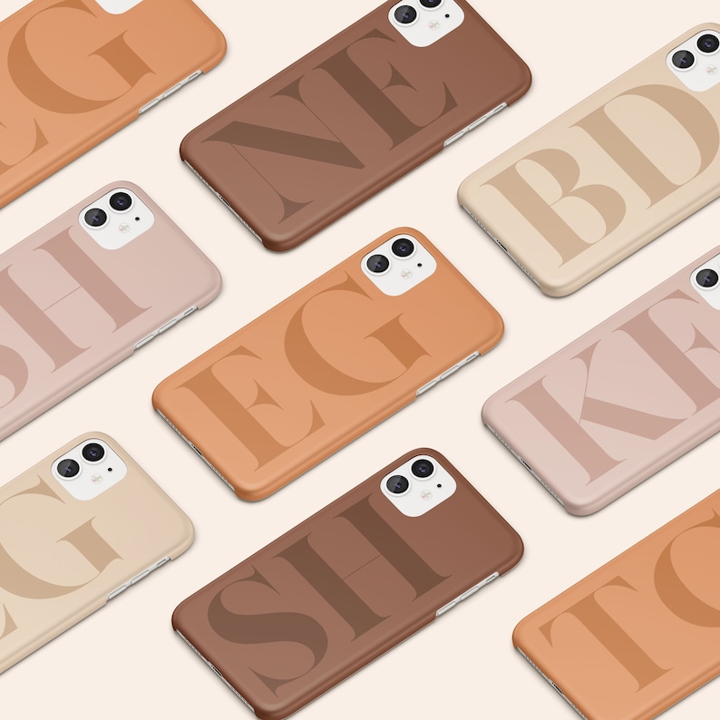 Custodia personalizzata con iniziali per iPhone 15, 14, 13 Pro Max, custodia personalizzata per Samsung Galaxy S23, S22 Ultra, Pixel 7, custodia MagSafe per iPhone immagine 2