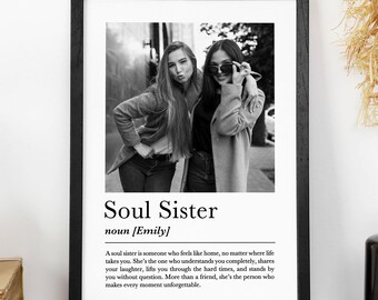 Personalised Soul Sister Photo Print: Best Friend Gift