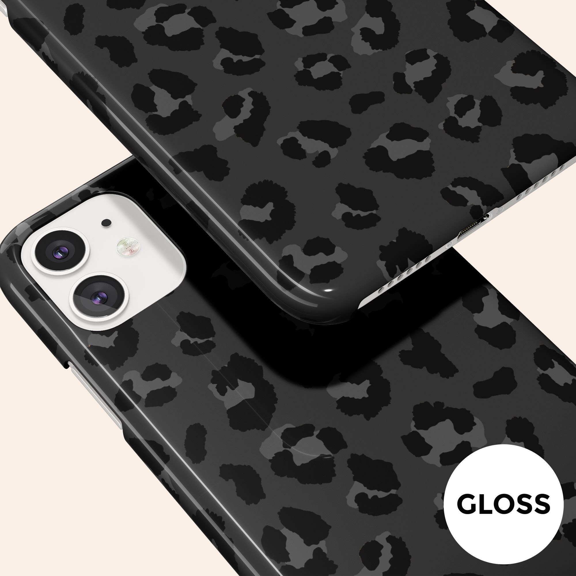 Black Leopard Print iPhone Case iPhone 12 Case Snap iPhone Etsy