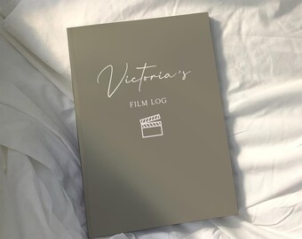 Personalised Film Log Book, Movie Night Notebook, Film Lover Gift for Him or Her, Custom Name Movie Review Journal