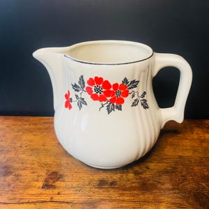 Hall&#39;s Superior Quality Red Poppy Radiance Water Pitcher