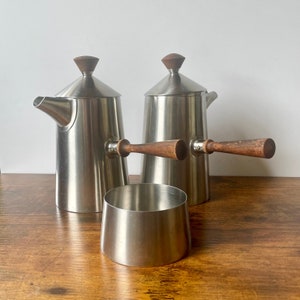 Vintage Robert Welch Old Hall Coffee Tea Servers with Sugar Bowl 1950’s