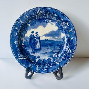 Antique Wedgwood Plate titled &quot;The Return of the Mayflower&quot;.