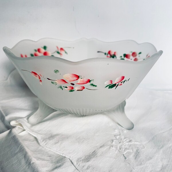 Frosted Glass Bowl Etsy
