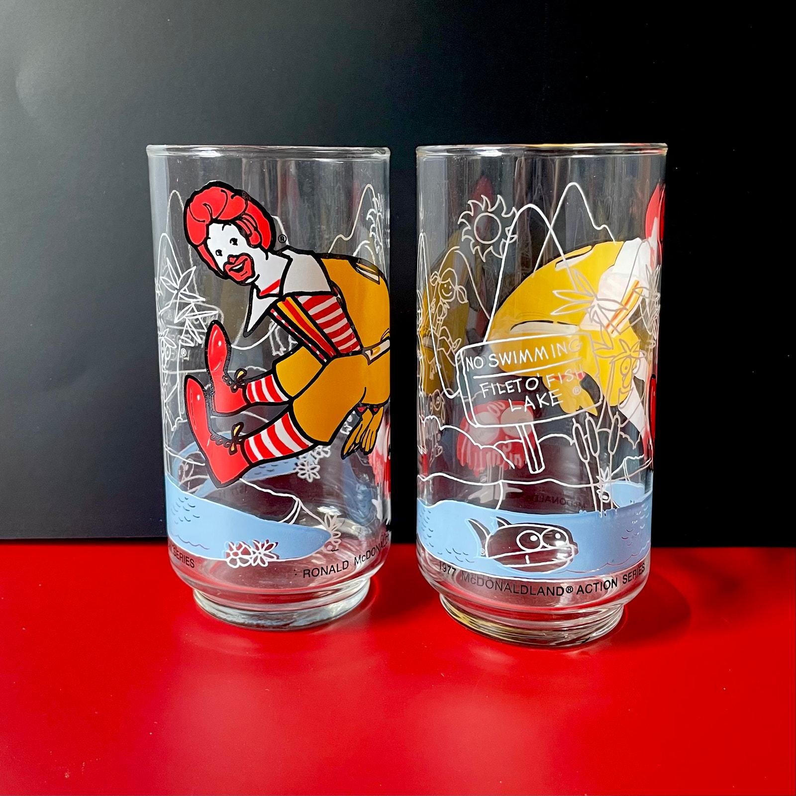 Vintage Ronald Mcdonald Glasses-1977 Mcdonaldland Action Series - Etsy