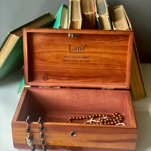 Vintage Lane Wood Presentation Gift Jewelry Box Late 1950’s+